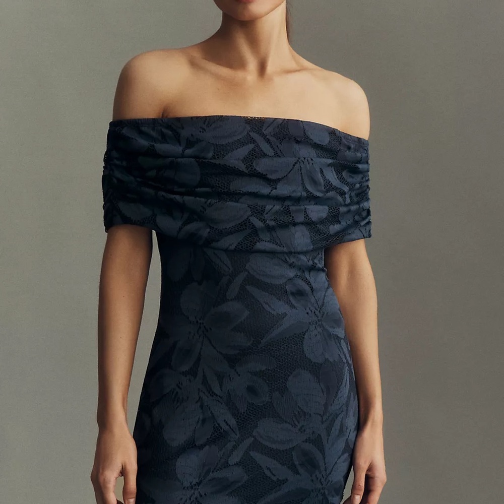 Anthropologie AFRM McCall printed Strapless Navy Floral Dress - Picture 3 of 4